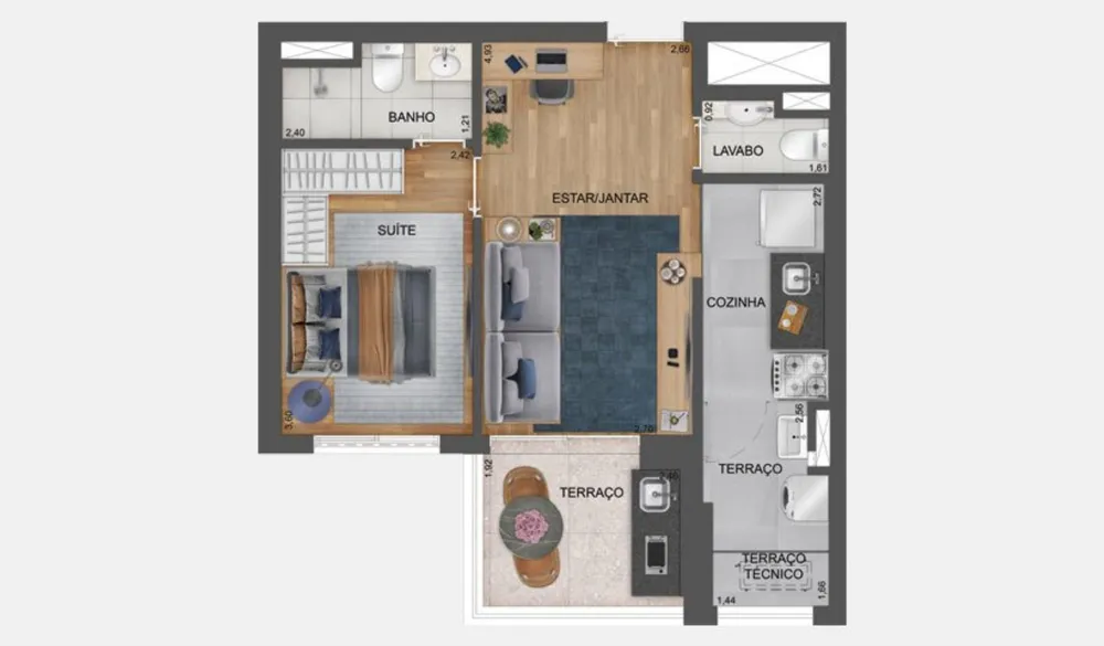 Apartamento, 1 quarto, 59 m² - Foto 23