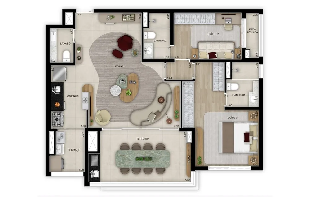 Apartamento, 3 quartos, 97 m² - Foto 3