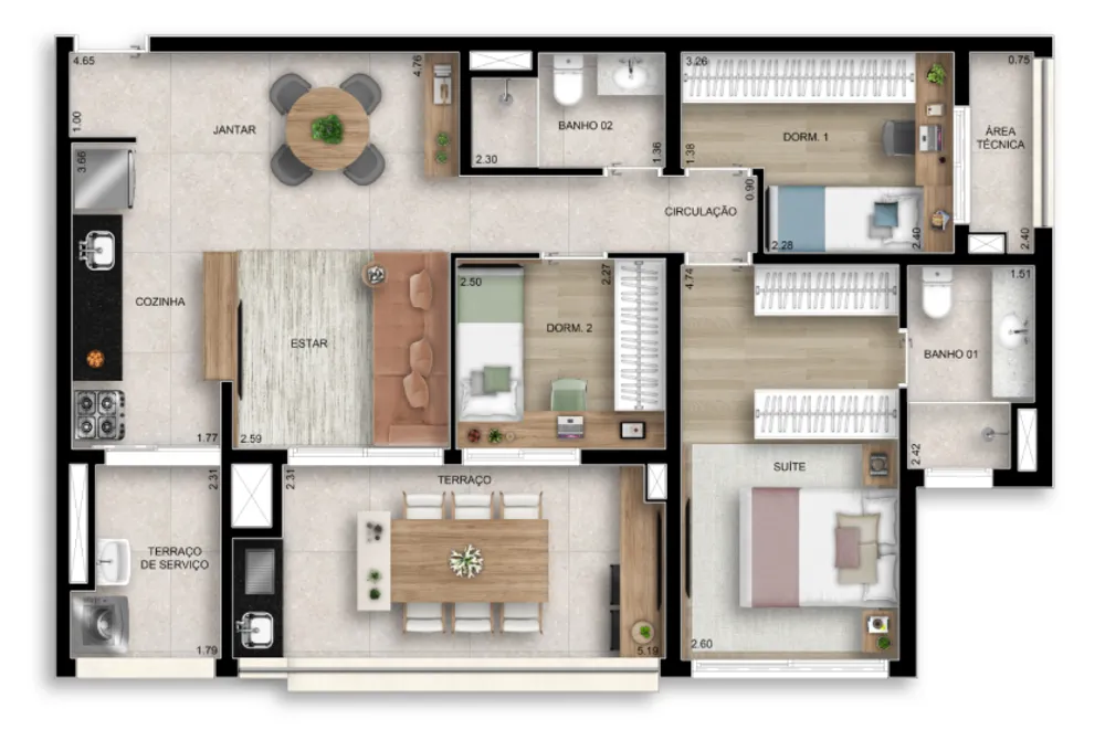 Cobertura, 2 quartos, 140 m² - Foto 16