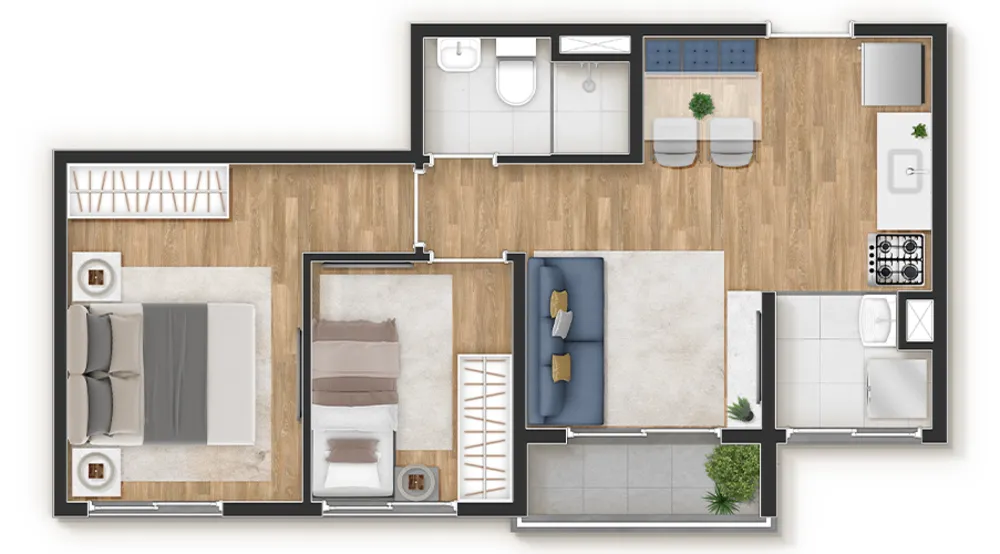 Apartamento, 2 quartos, 37 m² - Foto 16