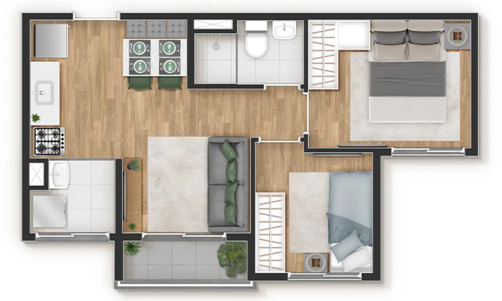 Apartamento, 2 quartos, 37 m² - Foto 14