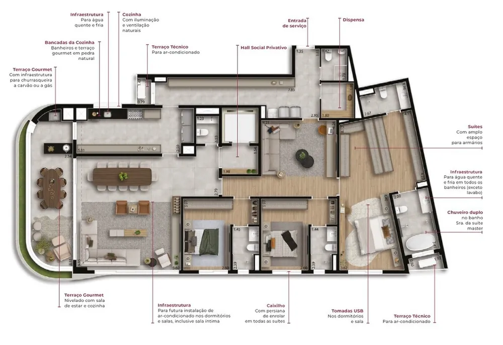 Apartamento, 3 quartos, 246 m² - Foto 10