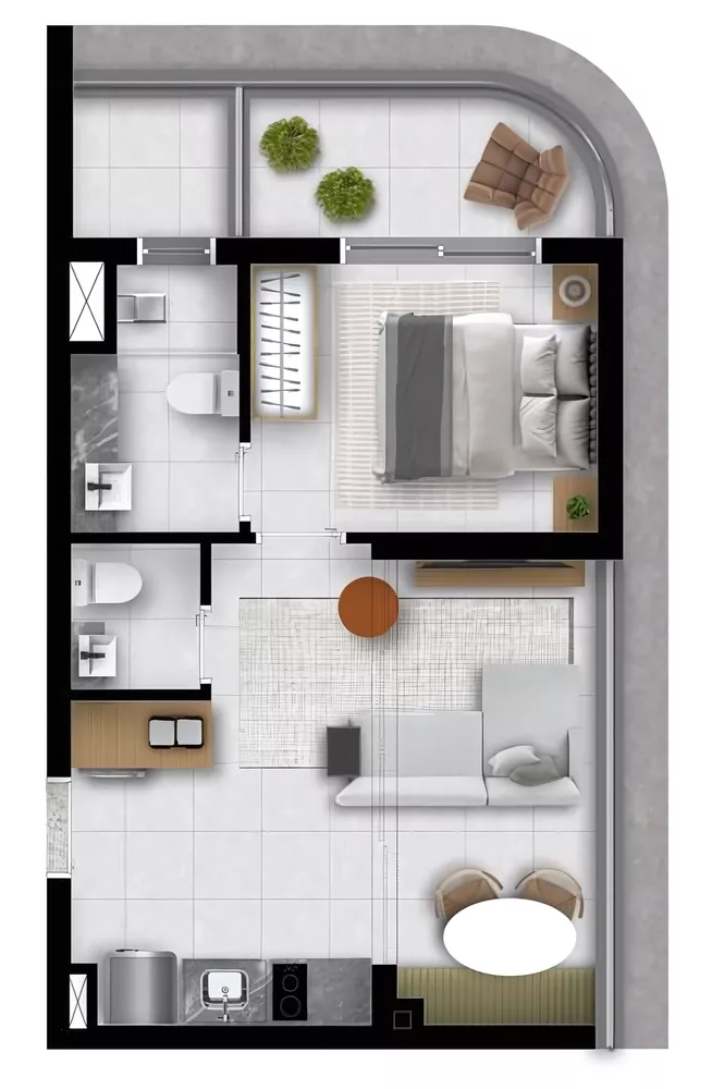 Apartamento à venda com 1 quarto, 42m² - Foto 11