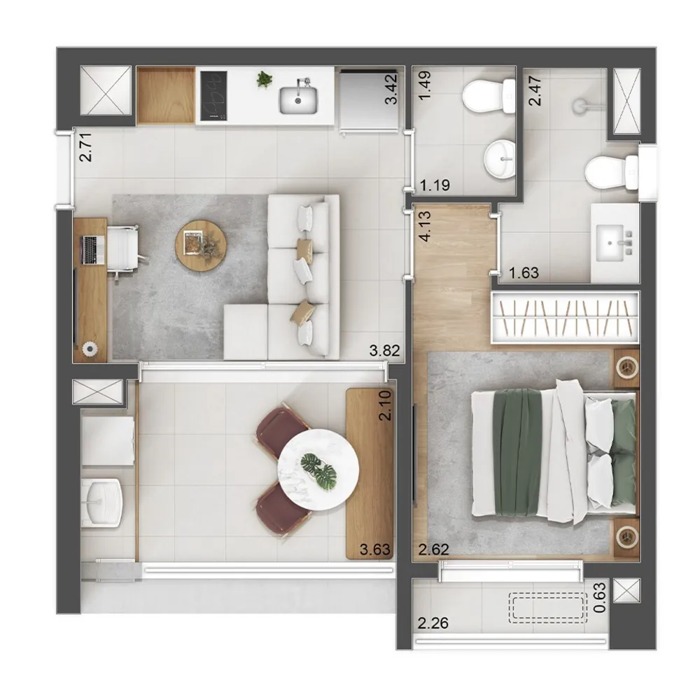 Apartamento, 2 quartos, 96 m² - Foto 9