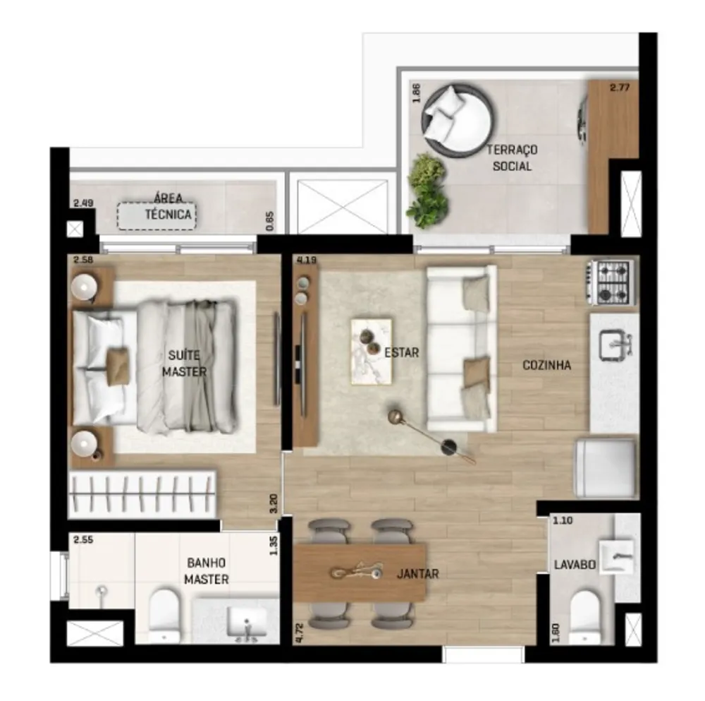 Apartamento, 2 quartos, 72 m² - Foto 7