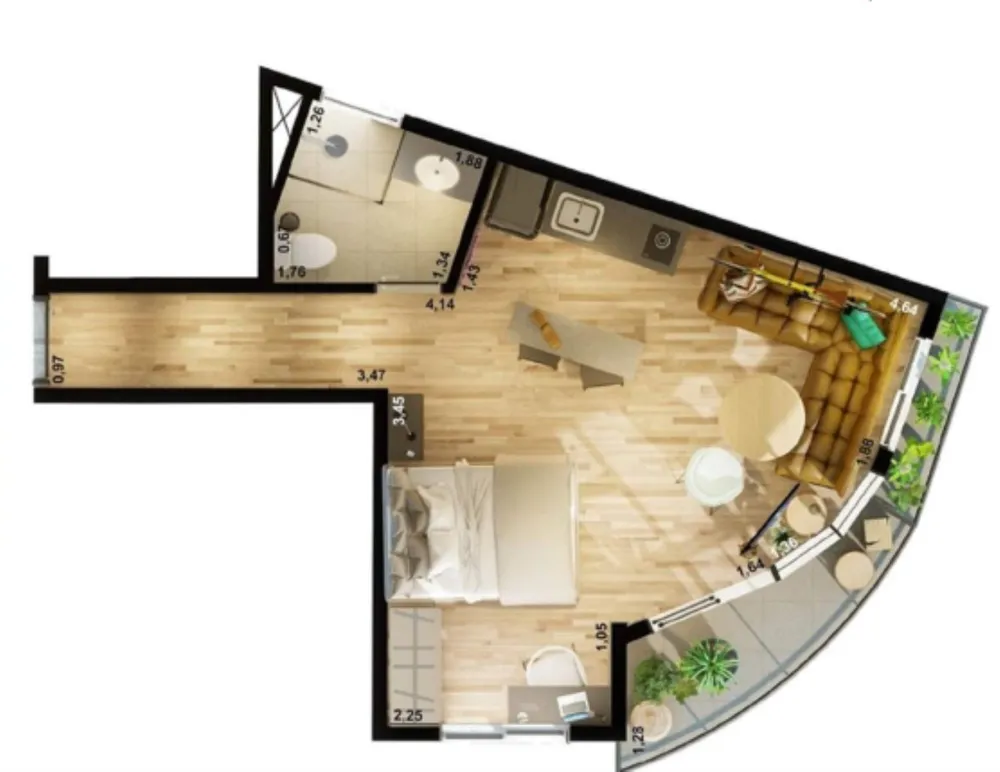 Apartamento, 1 quarto, 55 m² - Foto 8