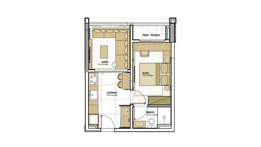 Apartamento, 2 quartos, 50 m² - Foto 2