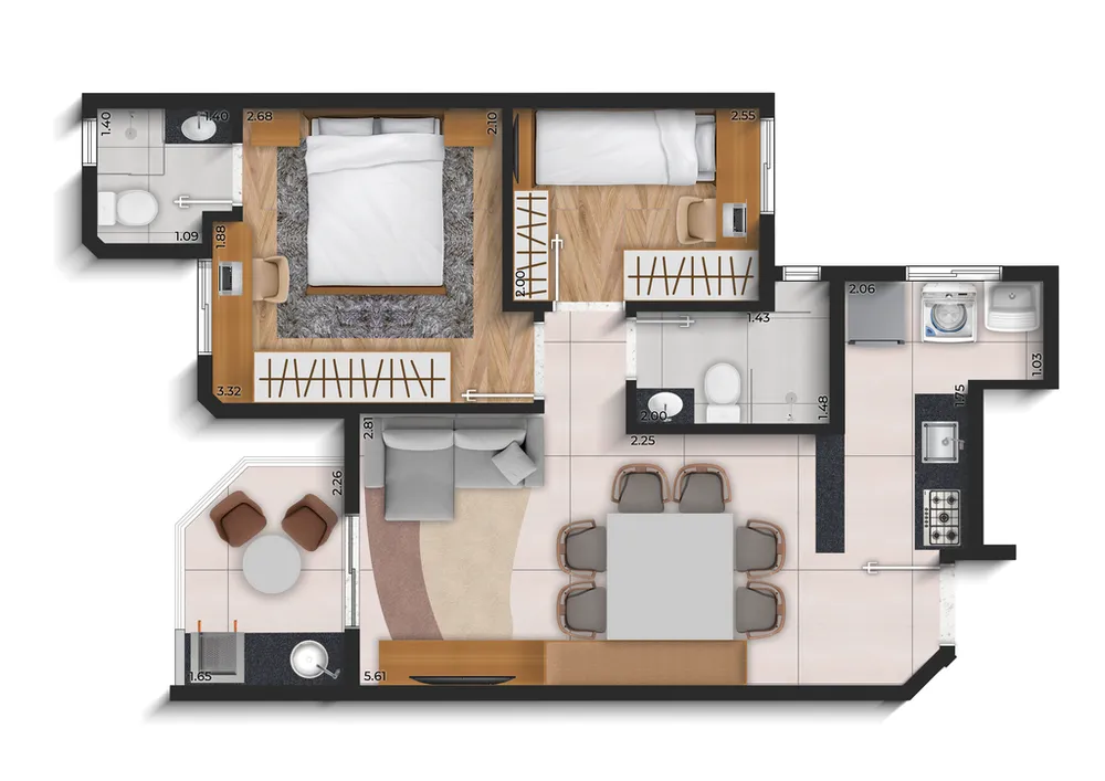 Apartamento, 2 quartos, 48 m² - Foto 8