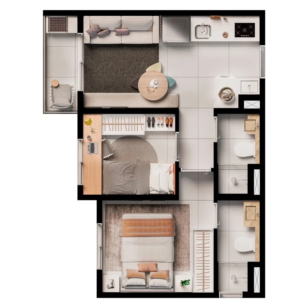 Apartamento, 2 quartos, 33 m² - Foto 28