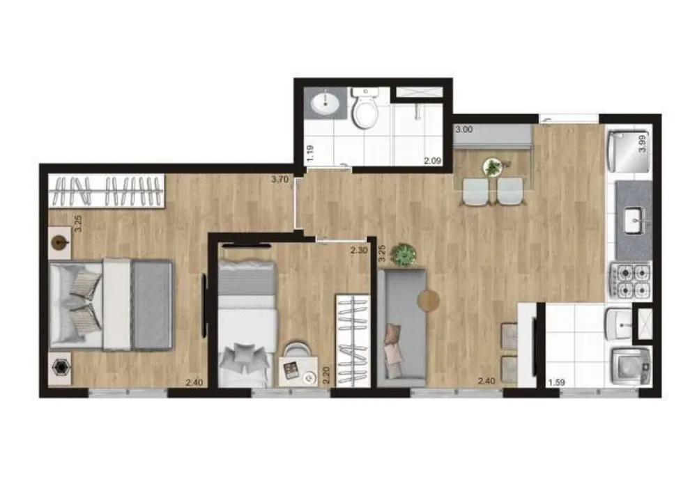 Apartamento, 2 quartos, 41 m² - Foto 8