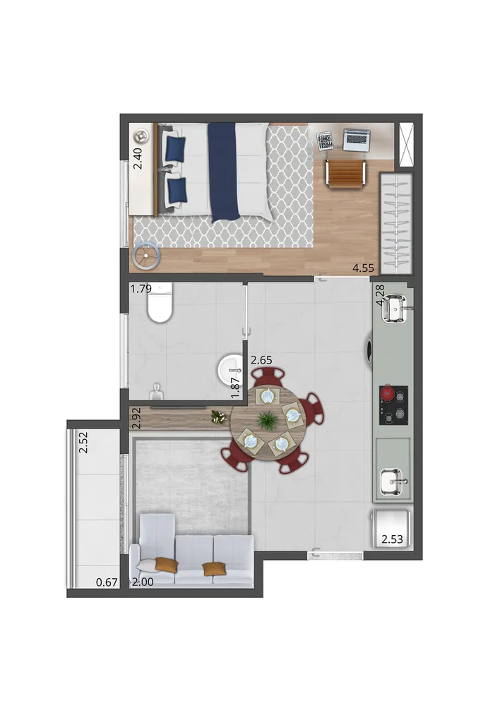 Apartamento, 1 quarto, 103 m² - Foto 24