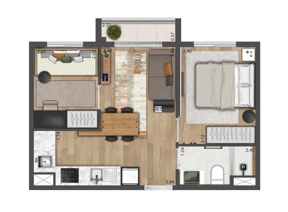 Apartamento, 1 quarto, 103 m² - Foto 20