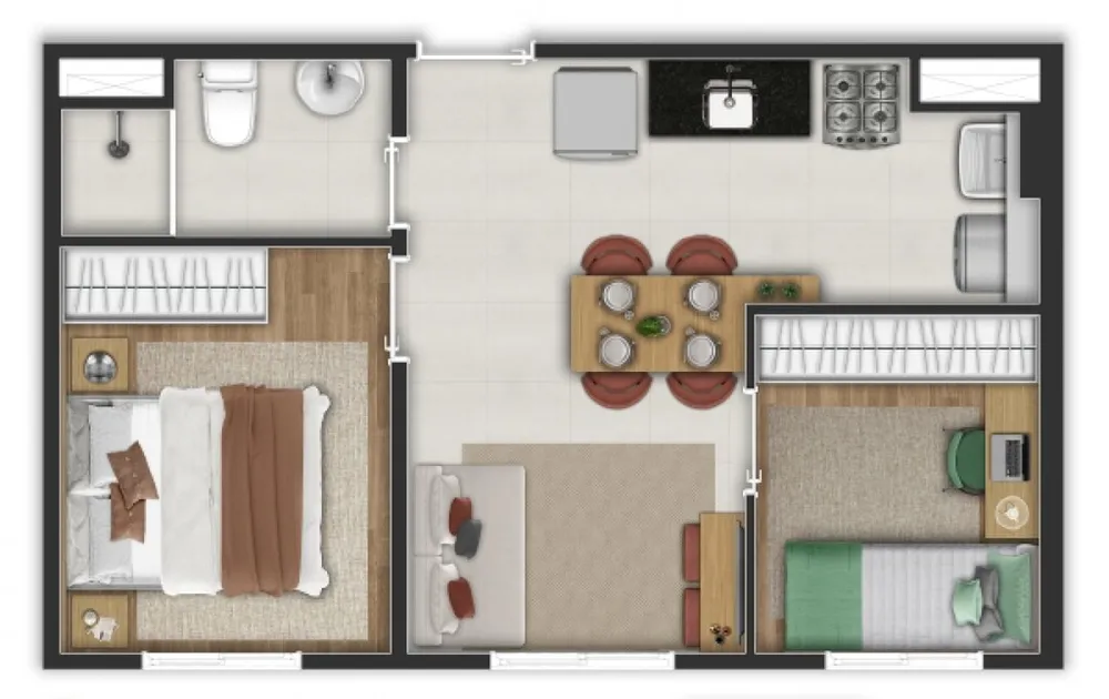 Apartamento, 2 quartos, 34 m² - Foto 8