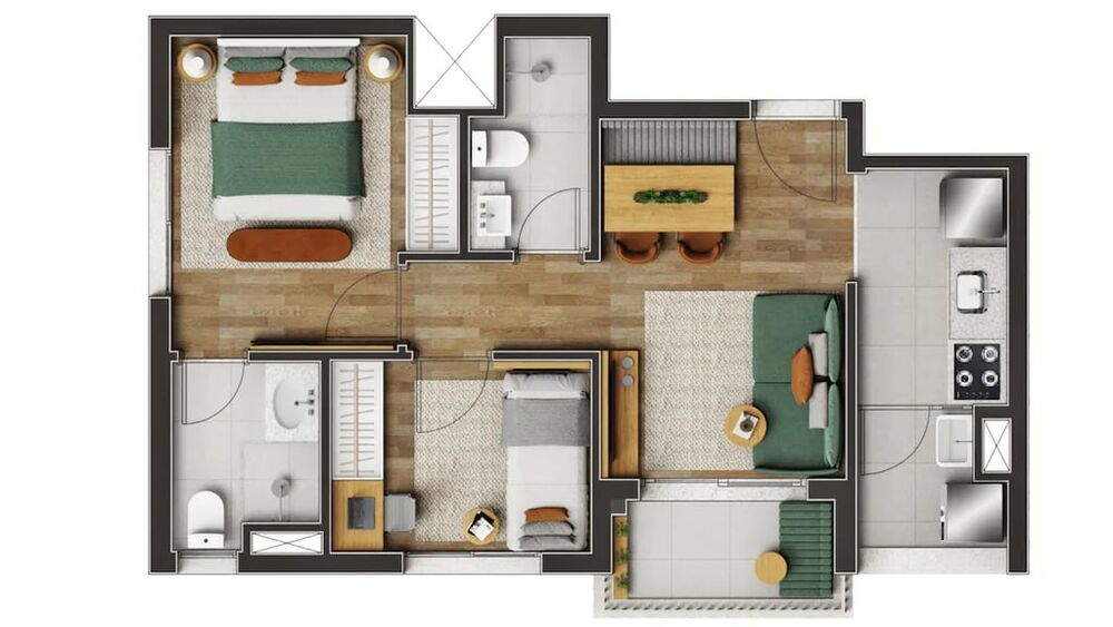 Apartamento, 2 quartos, 45 m² - Foto 19