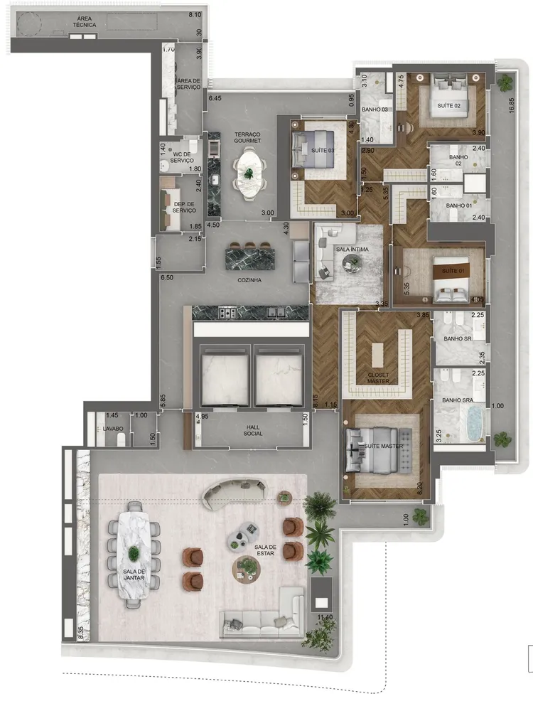 Apartamento, 4 quartos, 395 m² - Foto 9