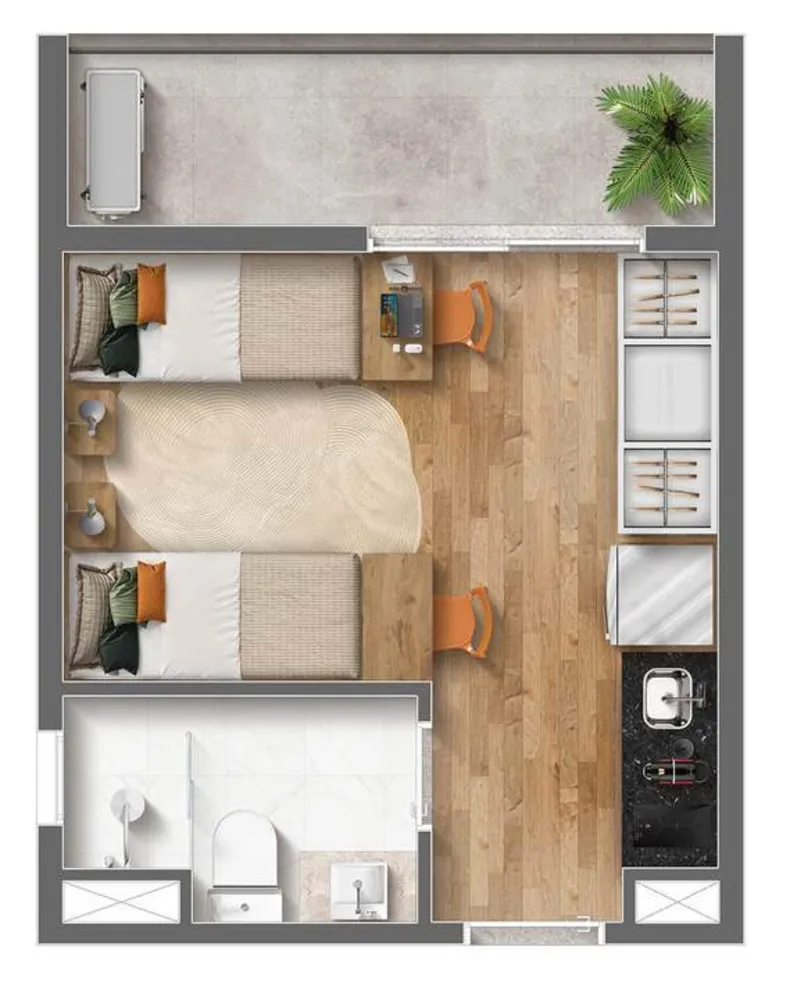 Apartamento, 1 quarto, 24 m² - Foto 7