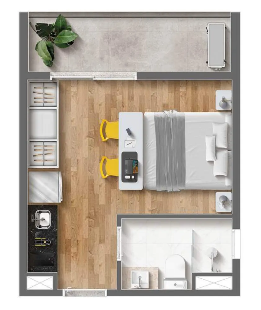 Apartamento, 1 quarto, 24 m² - Foto 5