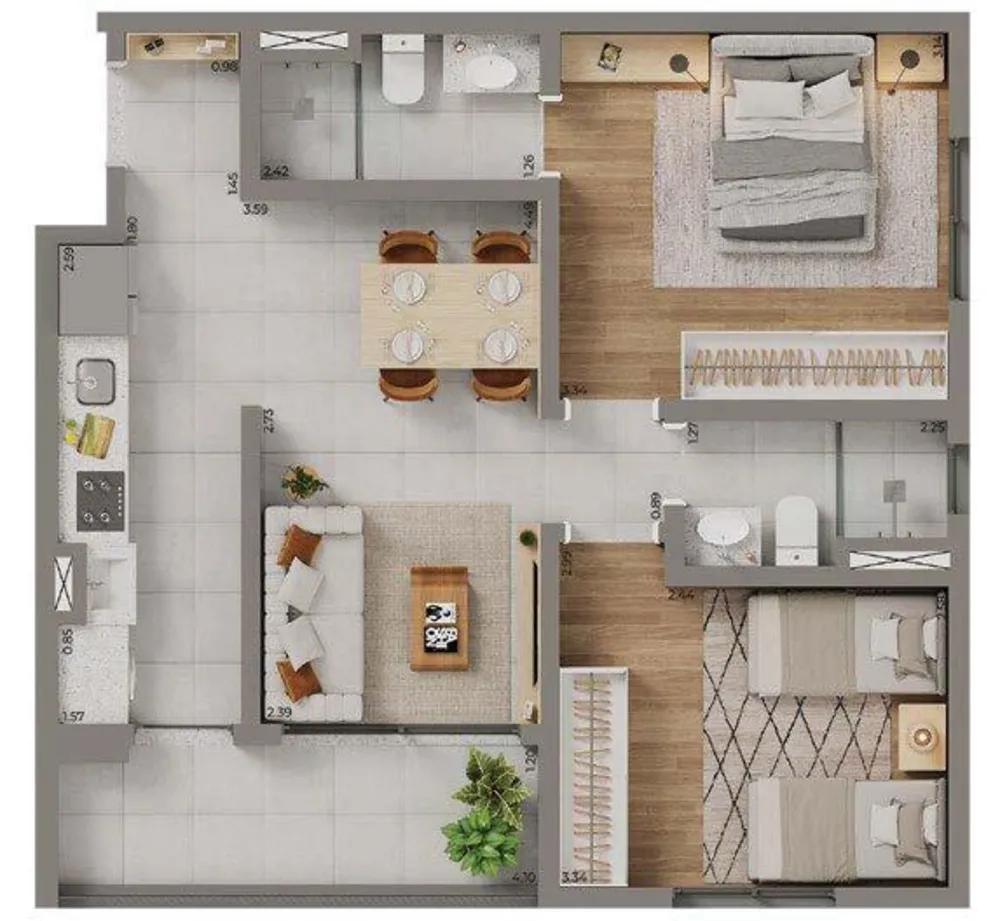 Apartamento, 3 quartos, 72 m² - Foto 7