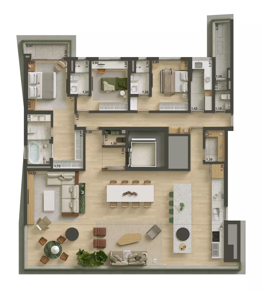 Apartamento à venda com 4 quartos, 302m² - Foto 13