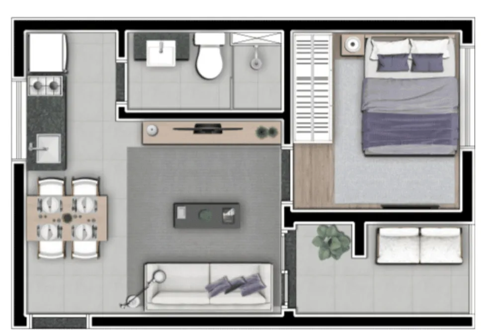 Apartamento, 1 quarto, 54 m² - Foto 8