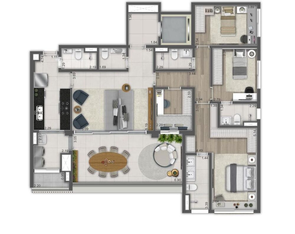 Apartamento, 4 quartos, 151 m² - Foto 3