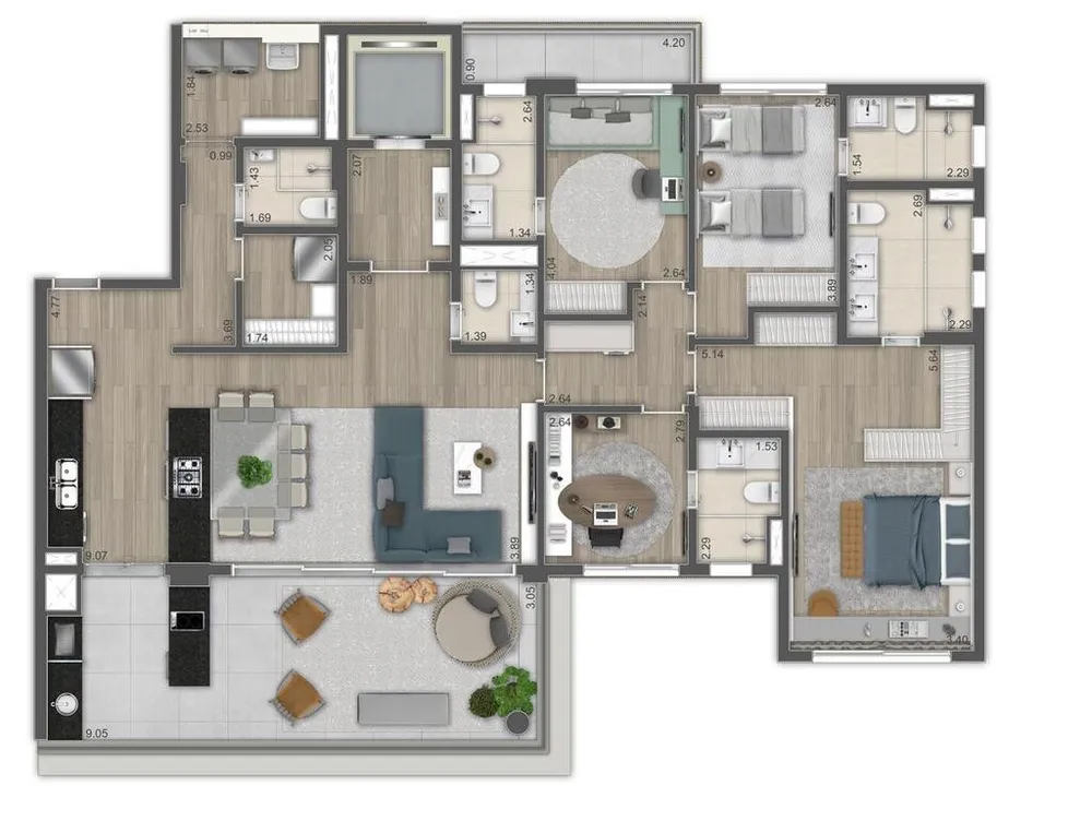 Apartamento, 4 quartos, 151 m² - Foto 5