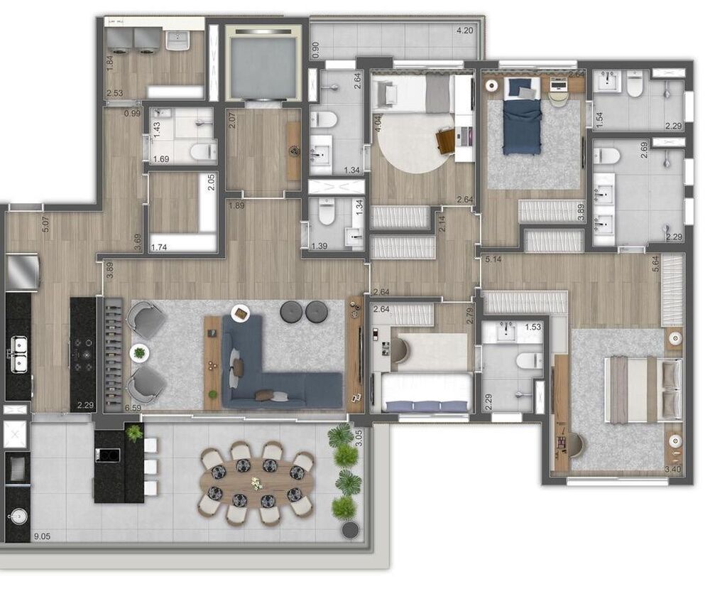 Apartamento, 4 quartos, 151 m² - Foto 4