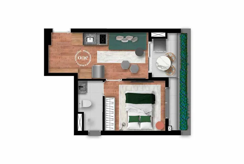 Apartamento, 1 quarto, 35 m² - Foto 6