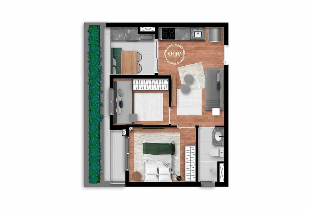 Apartamento, 1 quarto, 35 m² - Foto 8