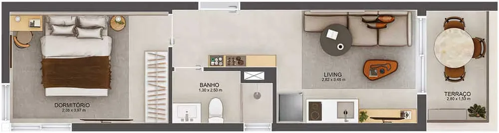 Apartamento, 1 quarto, 37 m² - Foto 5