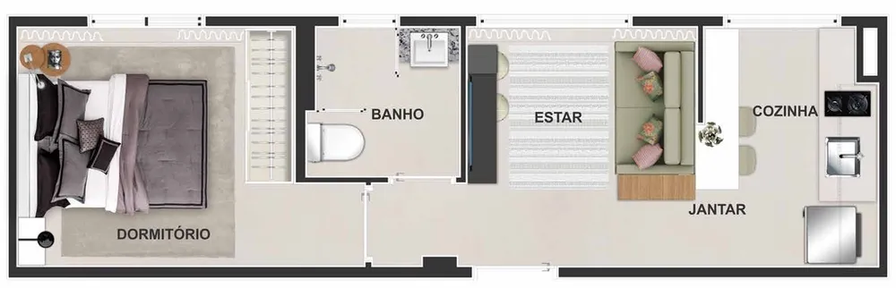 Apartamento, 2 quartos, 32 m² - Foto 1