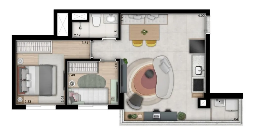 Apartamento, 2 quartos, 45 m² - Foto 8