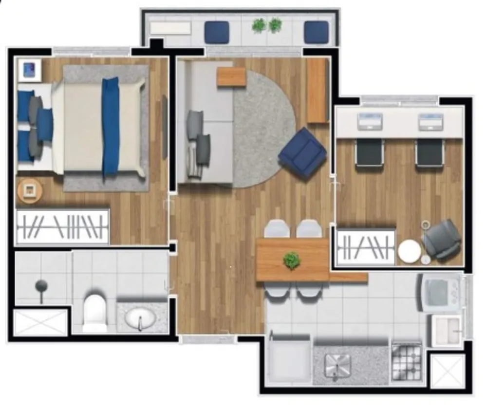 Apartamento, 2 quartos, 35 m² - Foto 7