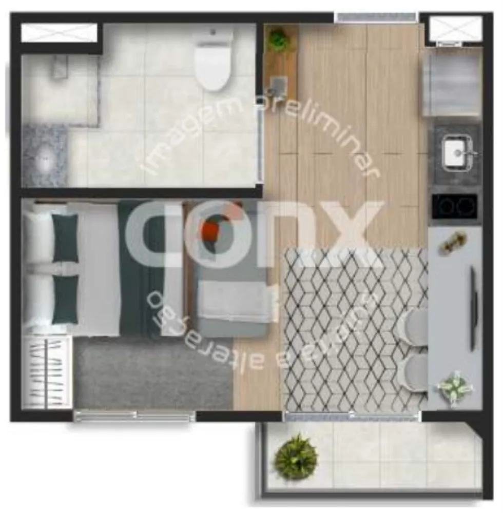 Apartamento, 1 quarto, 35 m² - Foto 8