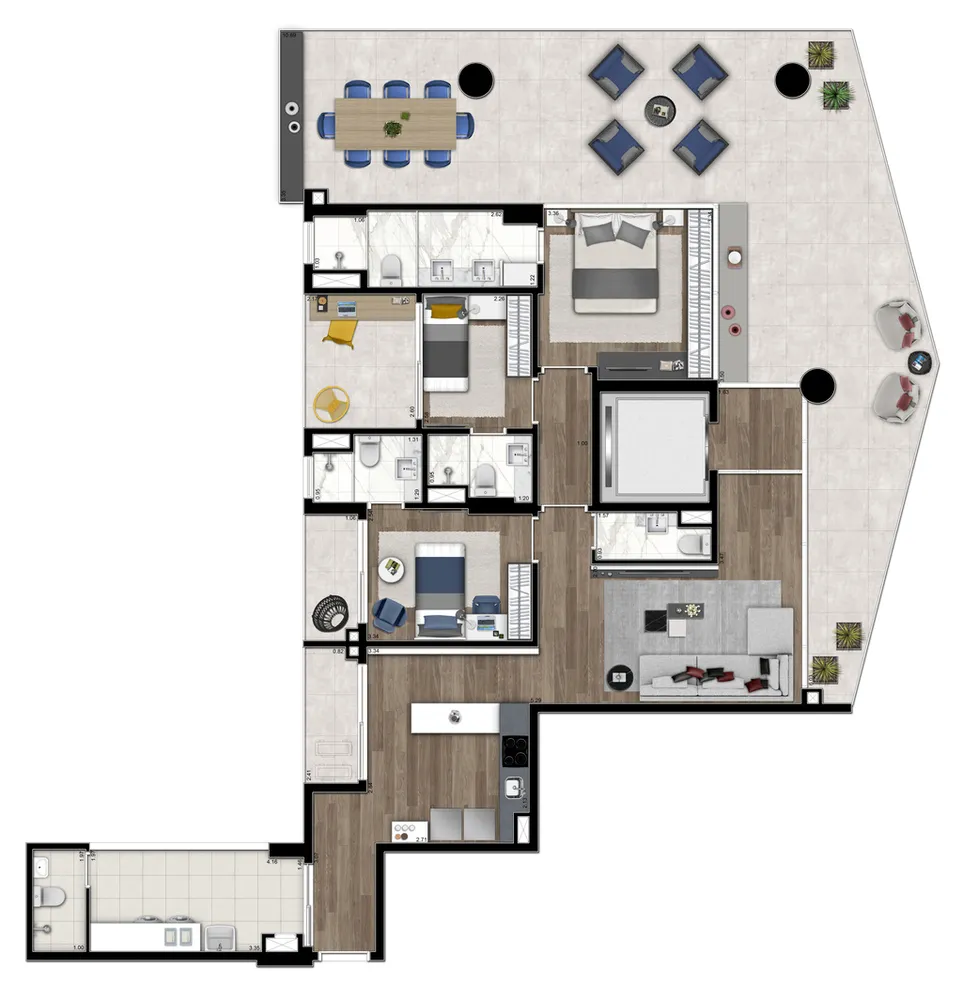 Apartamento, 3 quartos, 177 m² - Foto 7