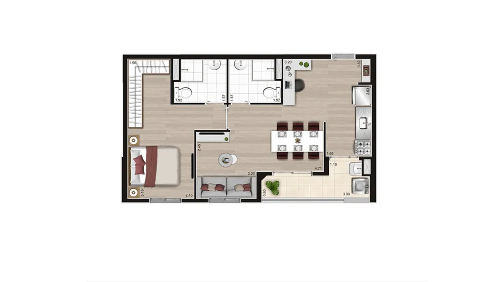 Apartamento, 2 quartos, 42 m² - Foto 22