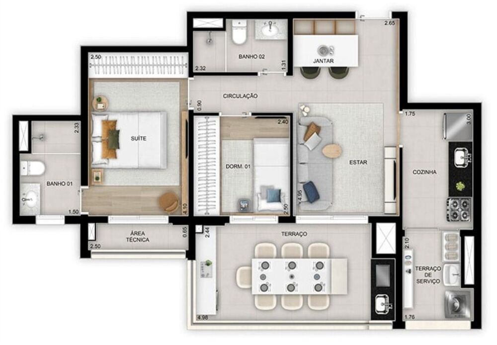 Apartamento, 3 quartos, 89 m² - Foto 3