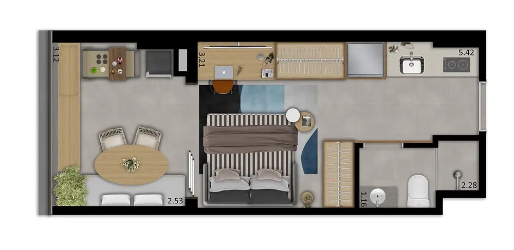 Apartamento, 1 quarto, 19 m² - Foto 8