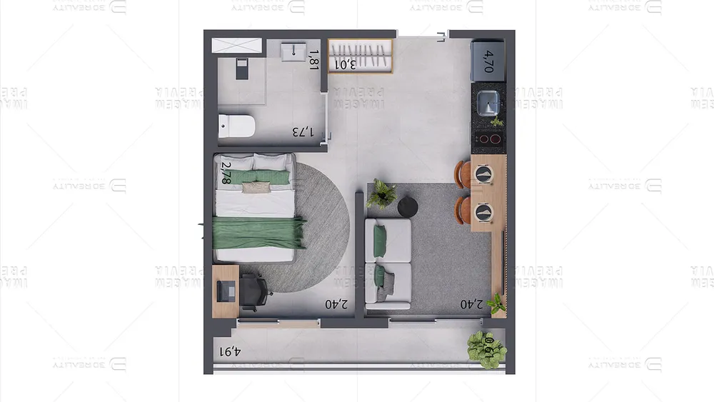 Apartamento, 1 quarto, 29 m² - Foto 7
