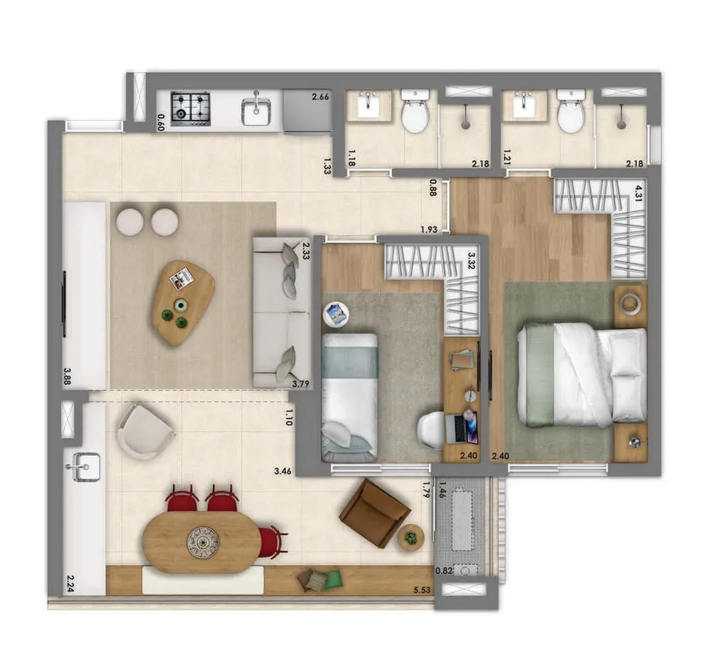 Apartamento, 2 quartos, 61 m² - Foto 28