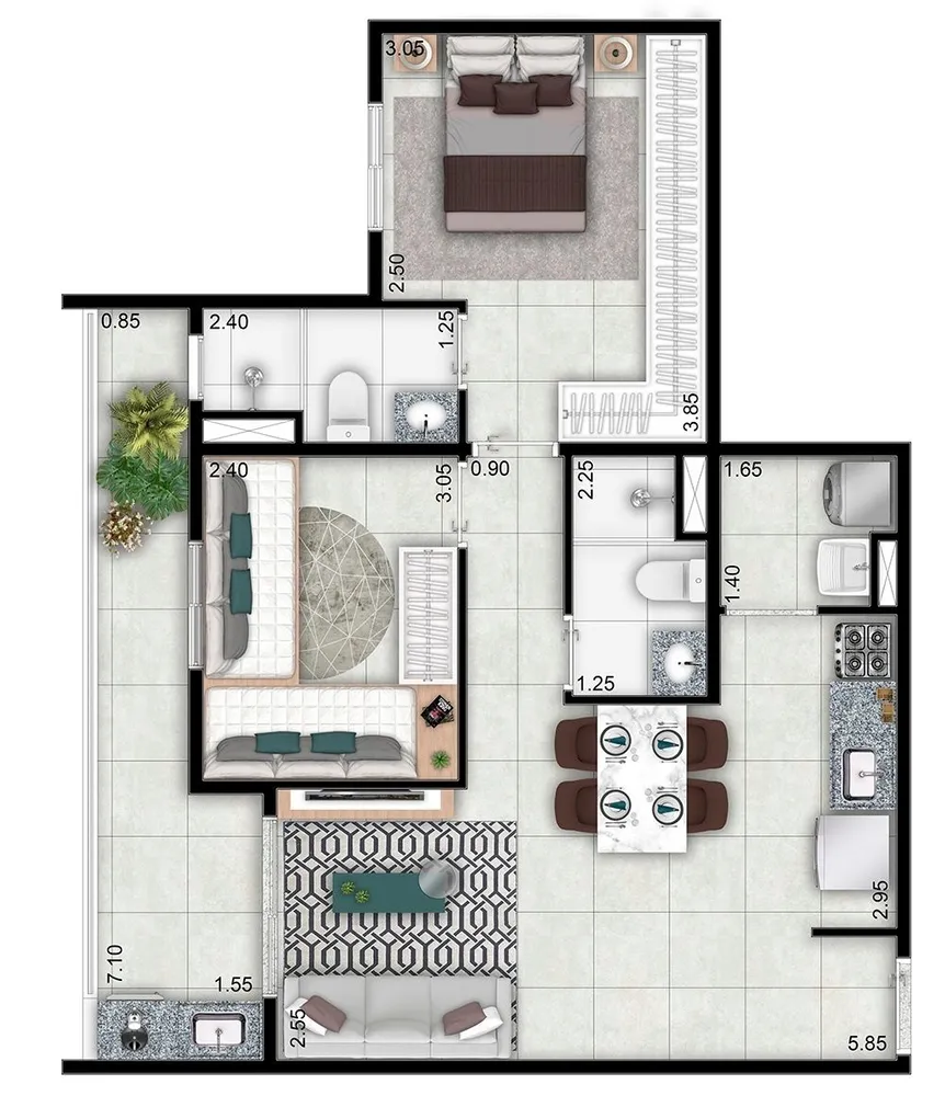 Apartamento, 2 quartos, 57 m² - Foto 12