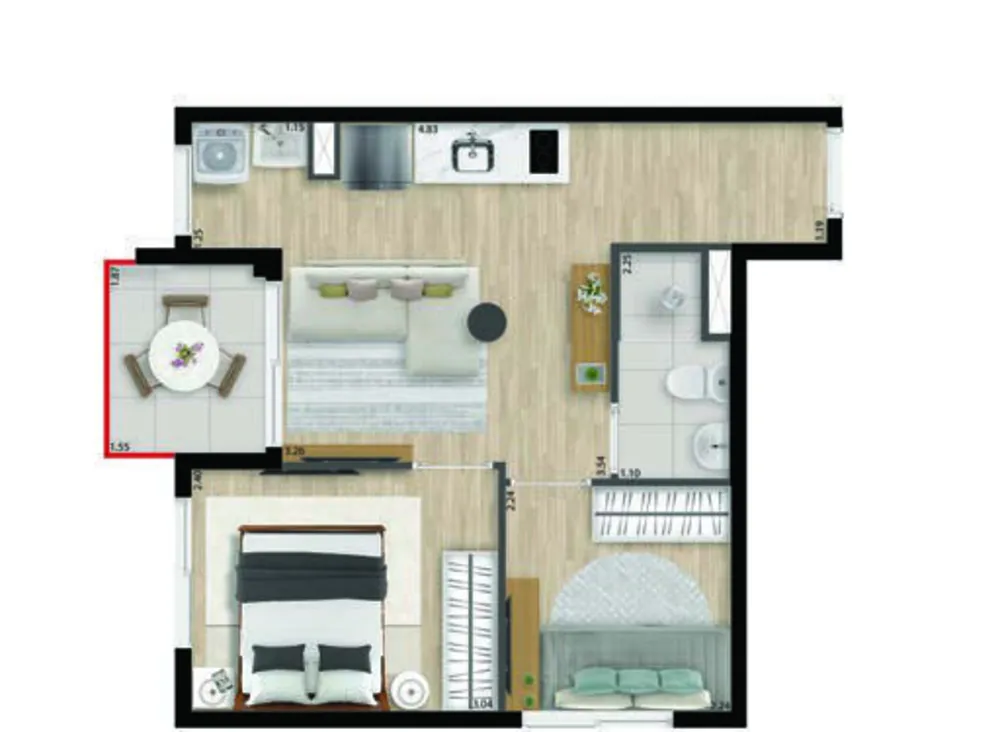 Apartamento, 2 quartos, 32 m² - Foto 11
