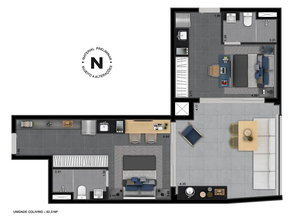 Apartamento, 1 quarto, 32 m² - Foto 8