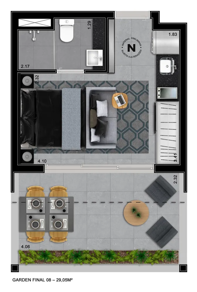 Apartamento, 1 quarto, 32 m² - Foto 7