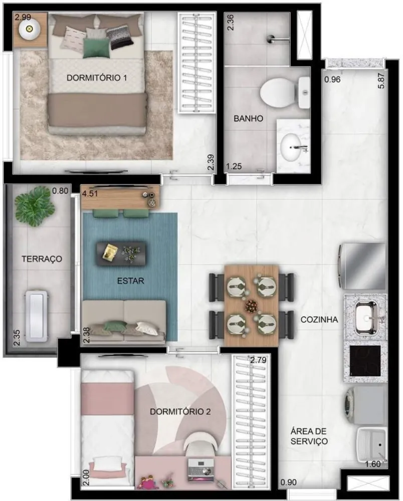 Apartamento, 2 quartos, 40 m² - Foto 12