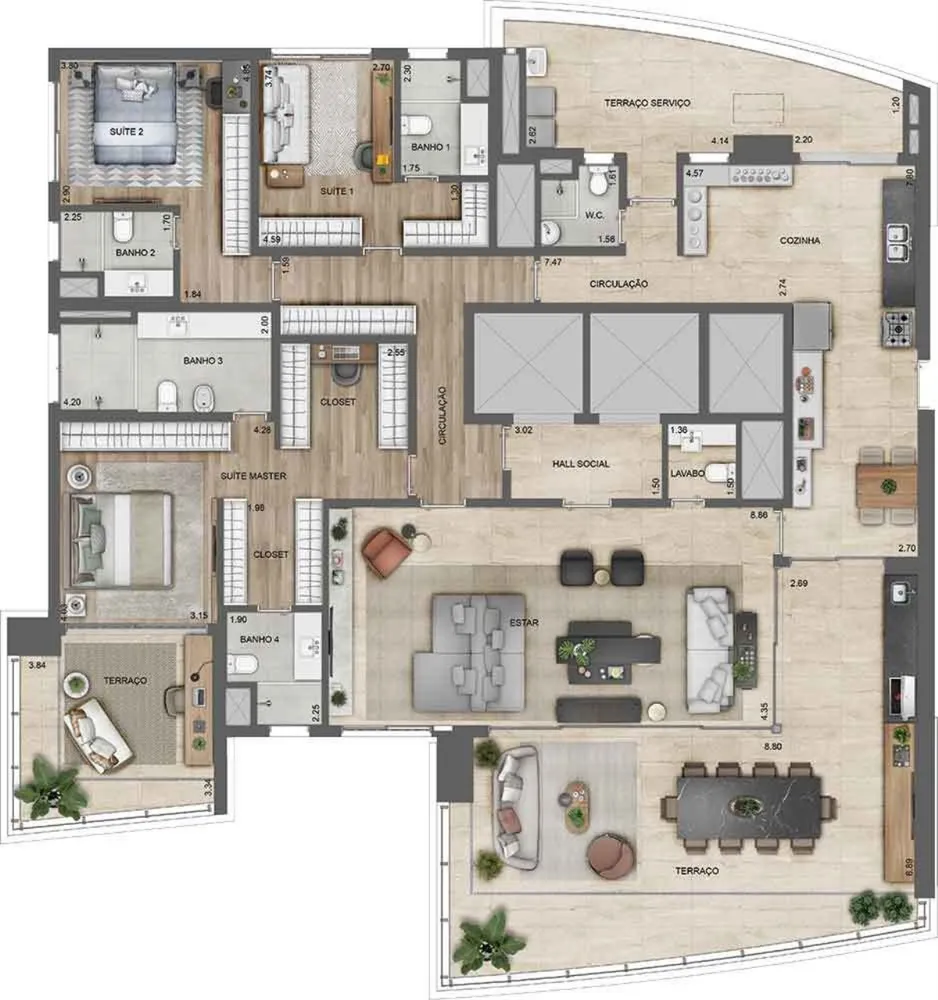 Apartamento, 4 quartos, 276 m² - Foto 6