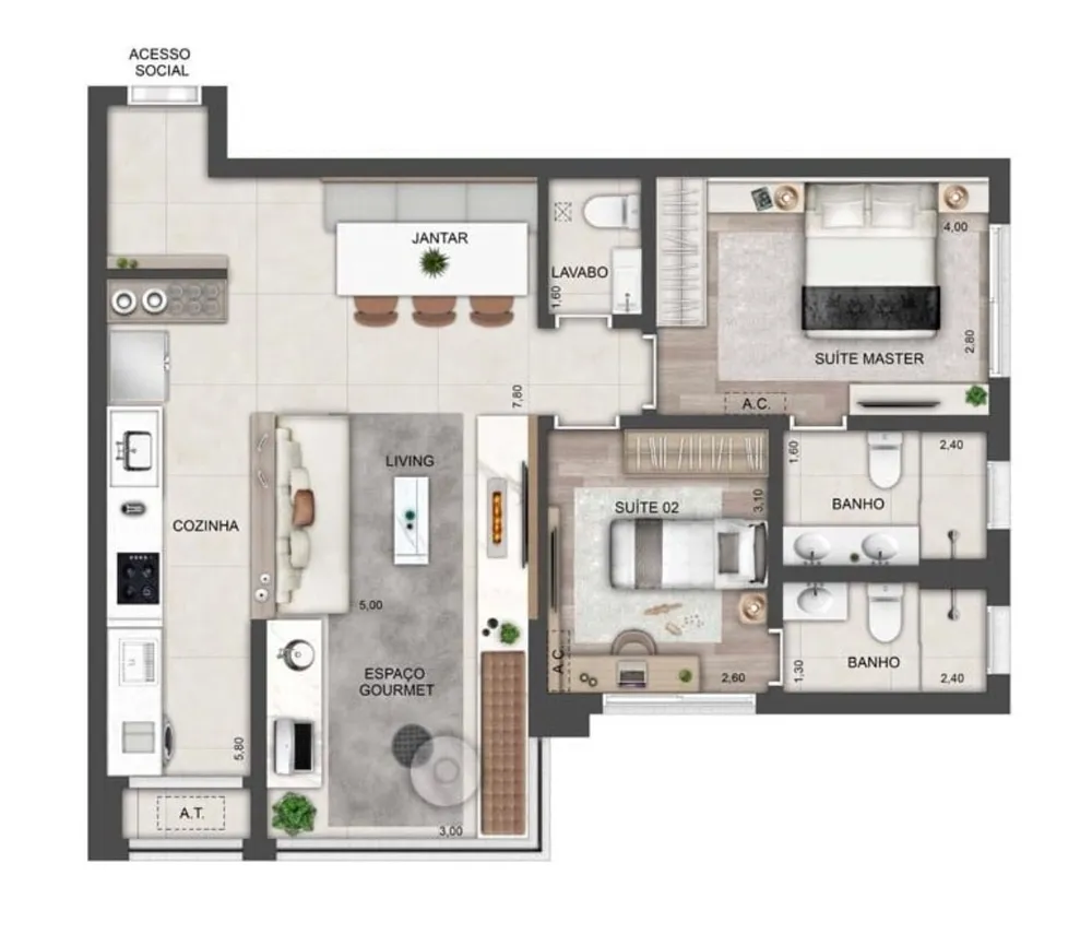 Apartamento, 2 quartos, 80 m² - Foto 13