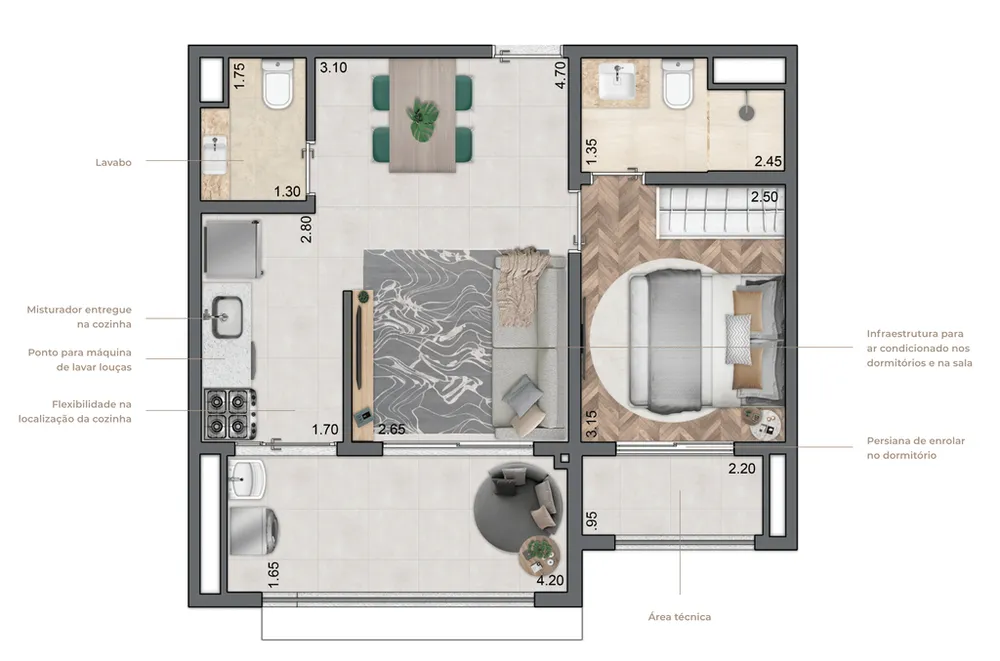 Apartamento, 2 quartos, 66 m² - Foto 15