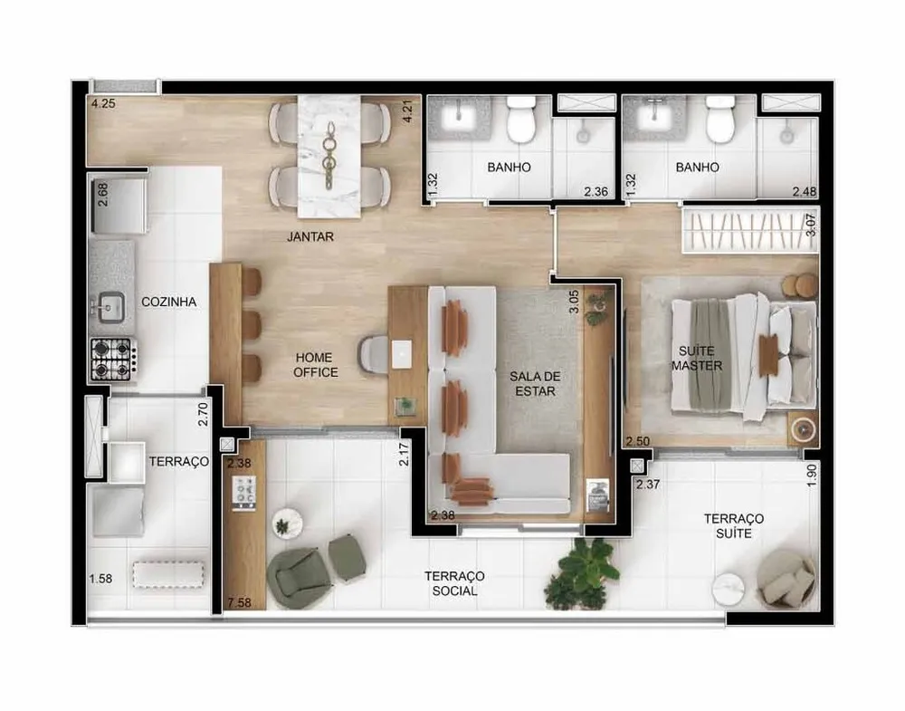 Apartamento, 2 quartos, 65 m² - Foto 24