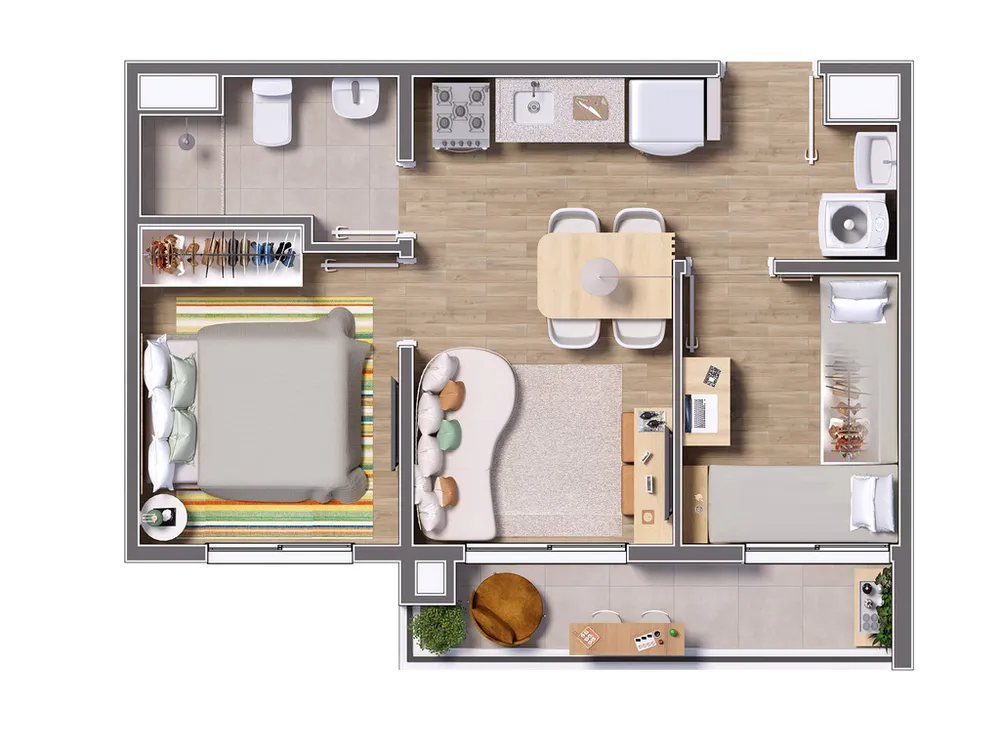 Apartamento, 2 quartos, 33 m² - Foto 10